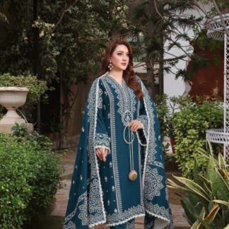 ANEELA'S Premium Embroidered Lawn Suit | 3-Piece Unstitched Collection