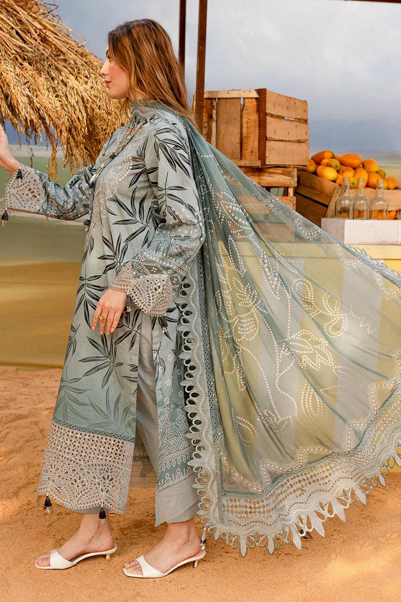 Nureh Lawn Collection 2026: Exquisite Embroidered 3-Piece Ladies Suit with Chiffon Dupatta - Image 3