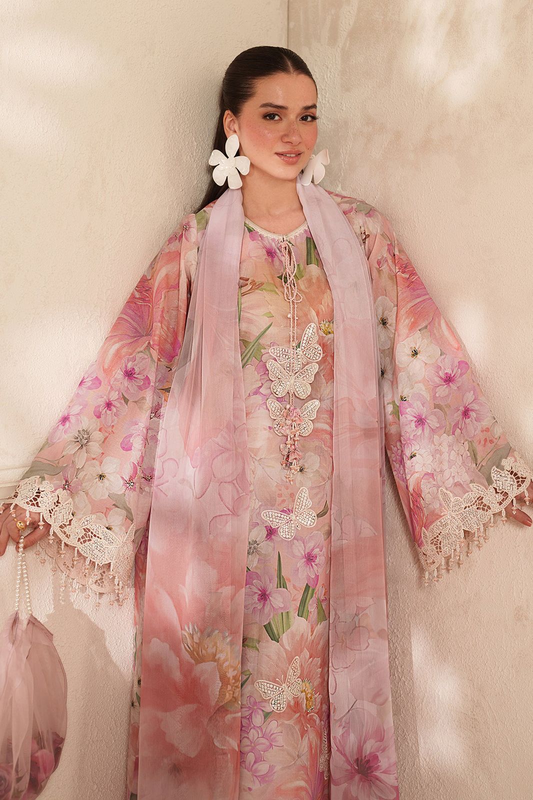 Baroque UF-4412 Digital Lawn Suit with Exquisite Embroidered Chiffon Dupatta - Image 5