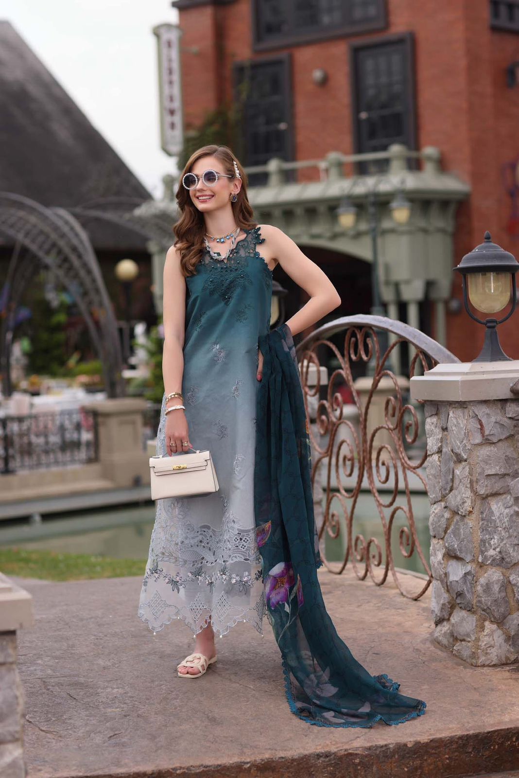 Noor By Saadia Lawn Collection | Exquisite Embroidered Unstitched 3-Piece Suit - Image 5
