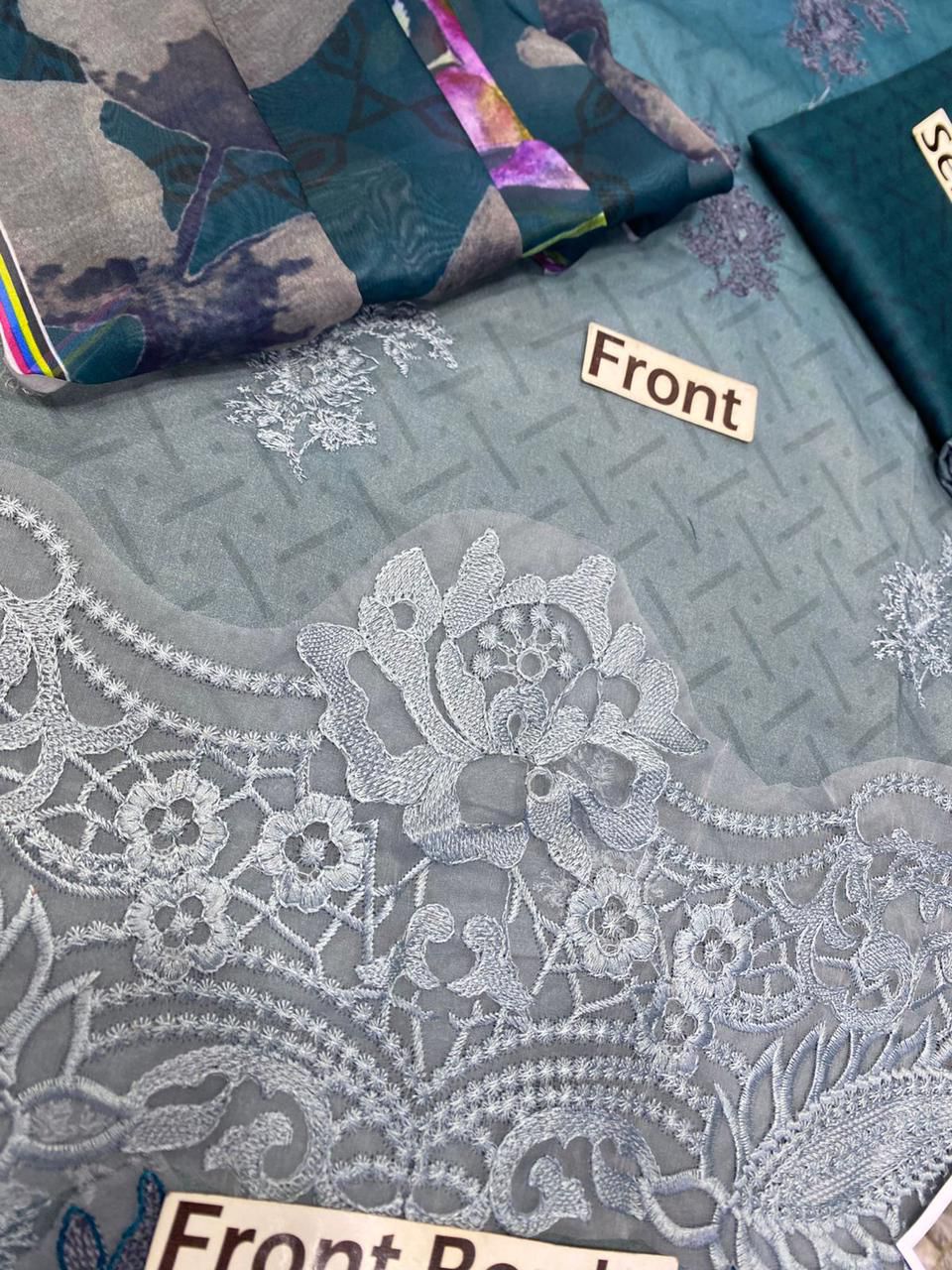 Noor By Saadia Lawn Collection | Exquisite Embroidered Unstitched 3-Piece Suit - Image 6