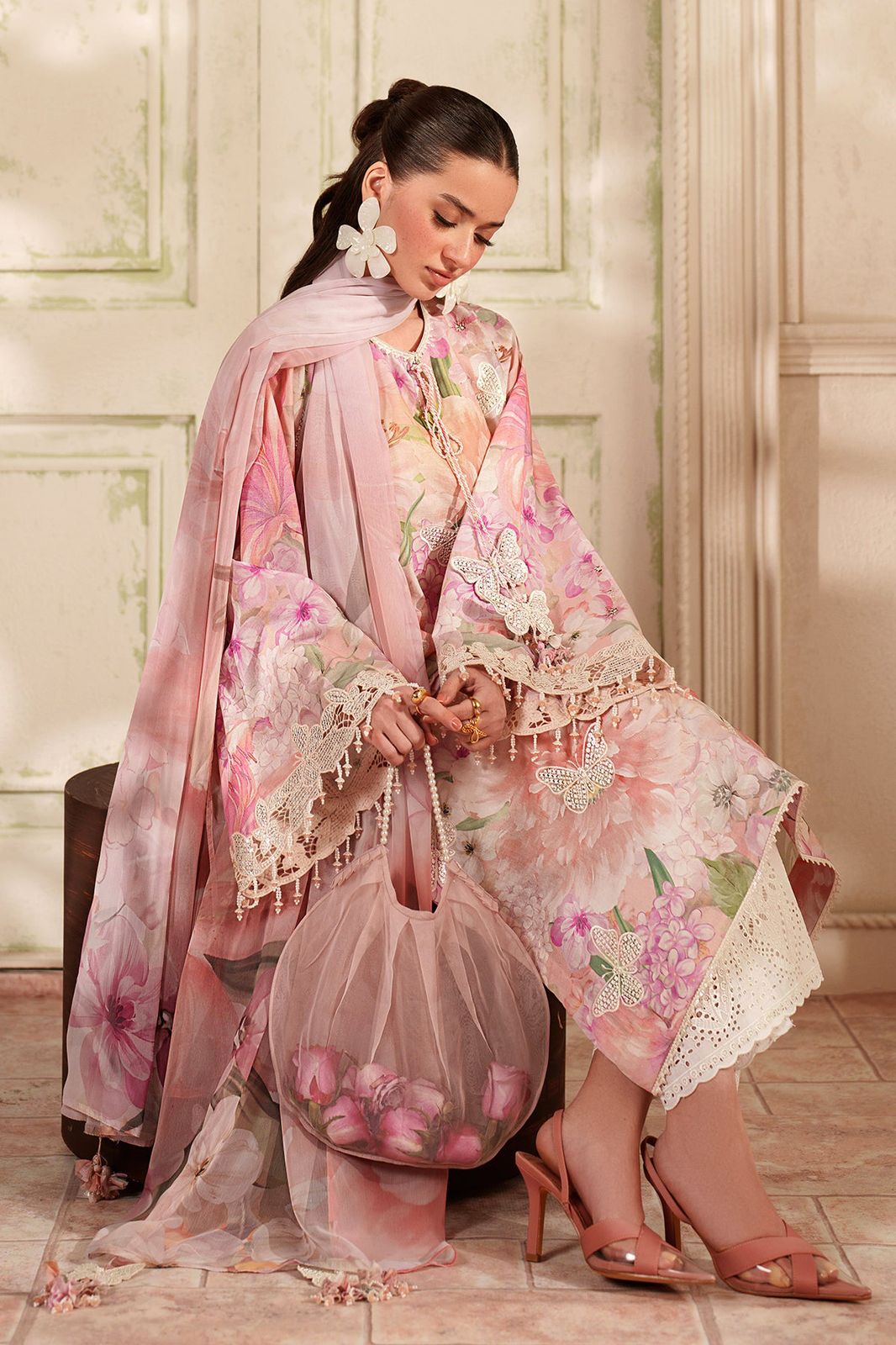 Baroque UF-4412 Digital Lawn Suit with Exquisite Embroidered Chiffon Dupatta - Image 6
