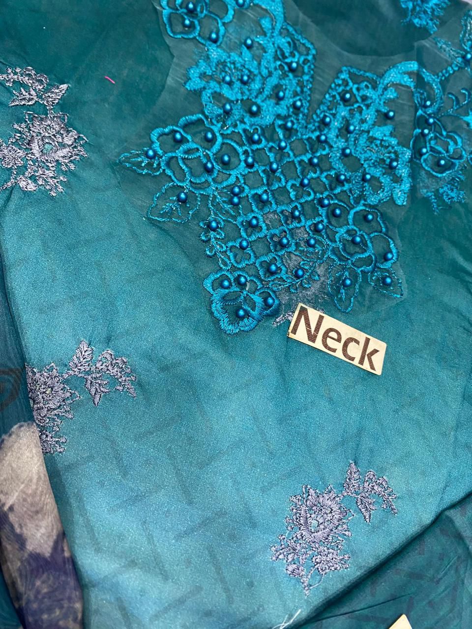 Noor By Saadia Lawn Collection | Exquisite Embroidered Unstitched 3-Piece Suit - Image 8