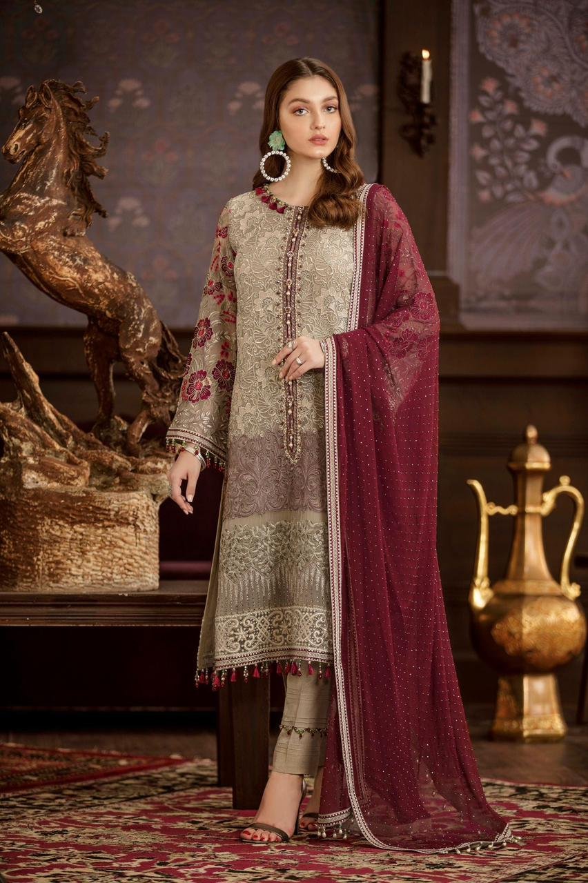 FLOSSIE WEDDING EDITION EMBROIDERY | Premium Chiffon Collection - Step into a world of exquisite elegance with