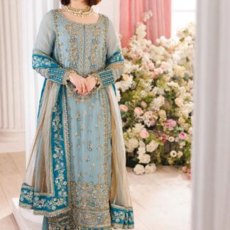 CHARIZMA CHIFFON/NET Exquisite Embroidered Suit | Luxury Pakistani Formal Wear with AdaWork & Tassels - Unveil the CHARIZ