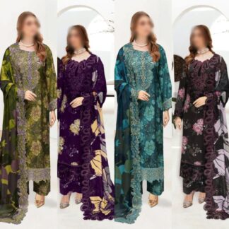 RAMSHA CHIFFON DUPATTA | Premium Lawn 3pc Unstitched | Designer Embroidery - Discover the exquisite RAMSHA CHIFFON DUPATTA, a