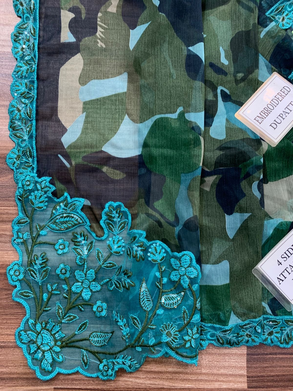 RAMSHA CHIFFON DUPATTA | Premium Lawn 3pc Unstitched | Designer Embroidery - Image 13