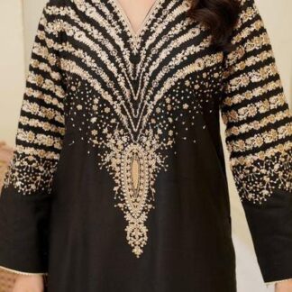Elegant Embroidered Lawn Cotton 3-Piece Suit - Perfect for Eid and Special Occasions - Discover exquisite fashion with our la
