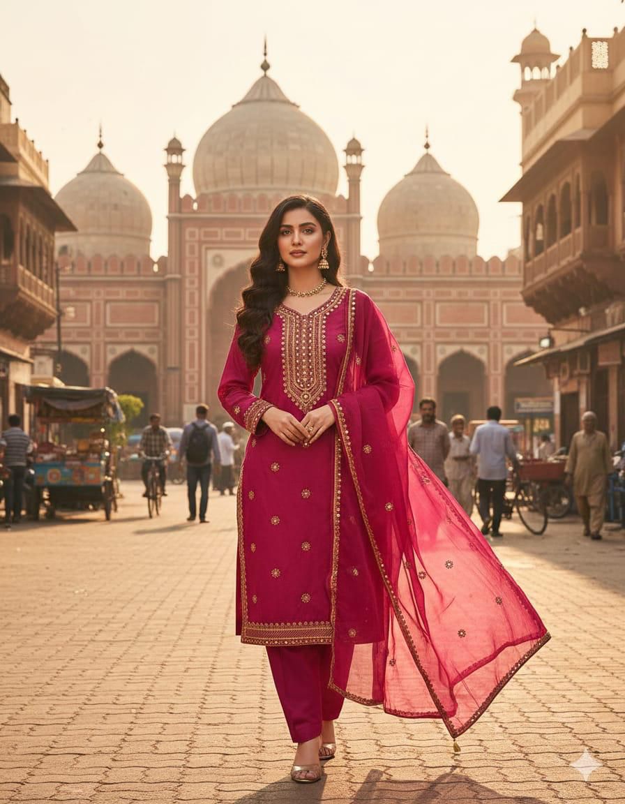 Exquisite Lawn Cotton Embroidered Unstitched 3pc Suit for Eid Festivals - Image 4