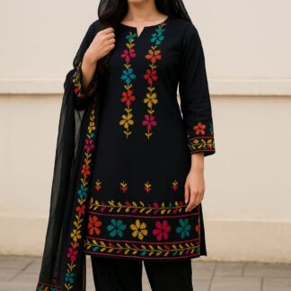 Exquisite Multani Traditional Lawn Cotton Embroidered 3PC Suit - Step into a realm of timeless elegance and