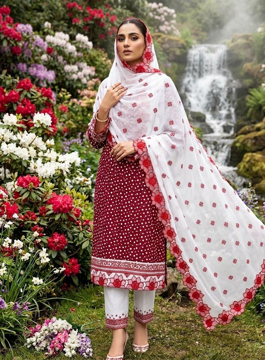 New Lawn Cotton Embroidered 3 Piece Dress Collection | Latest Cut Work Designs - Image 6