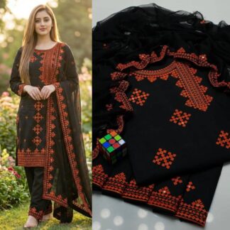 New Eid Collection 2K26: Luxurious Lawn/Cotton Suits with Heavy Embroidery and Chiffon Dupatta - Experience the epitome of st
