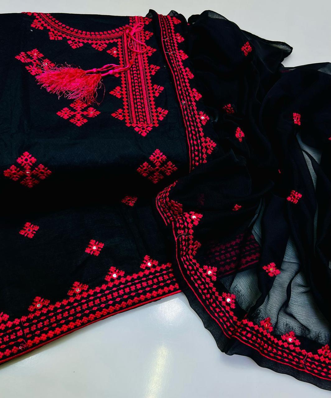New Eid Collection 2K26: Luxurious Lawn/Cotton Suits with Heavy Embroidery and Chiffon Dupatta - Image 10