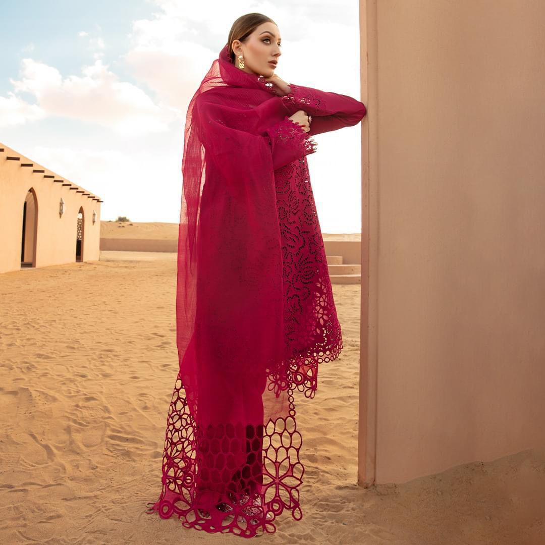 RANG RASIYA Rameen Collection: Exquisite Chikankari Cotton & Khaadi Net Embroidered Dress - Image 2