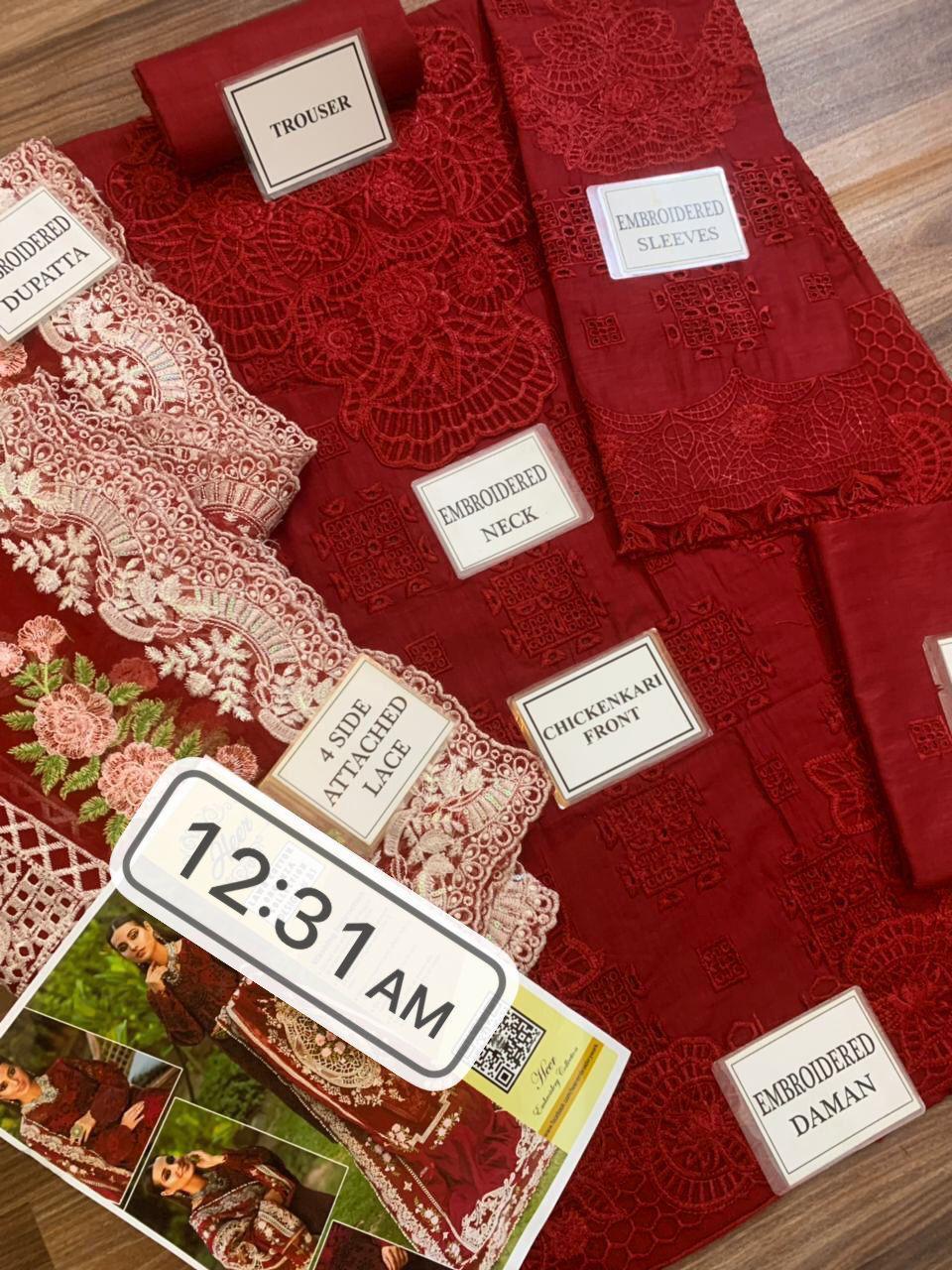 Exquisite Floral Fantasy Chikankari Lawn Cotton Suit with Organza Dupatta - Step into a world of timeless elegance and