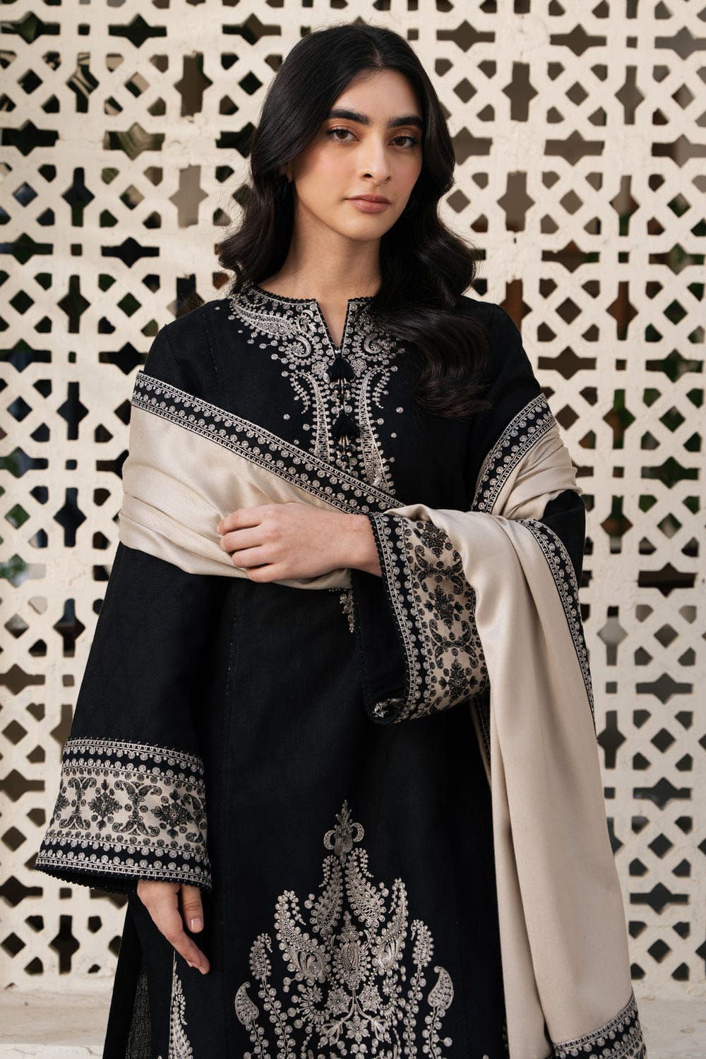 JAZMIN Lawn Embroidered 3pc Unstitched Suit | Premium Ethnic Wear Collection - Image 3