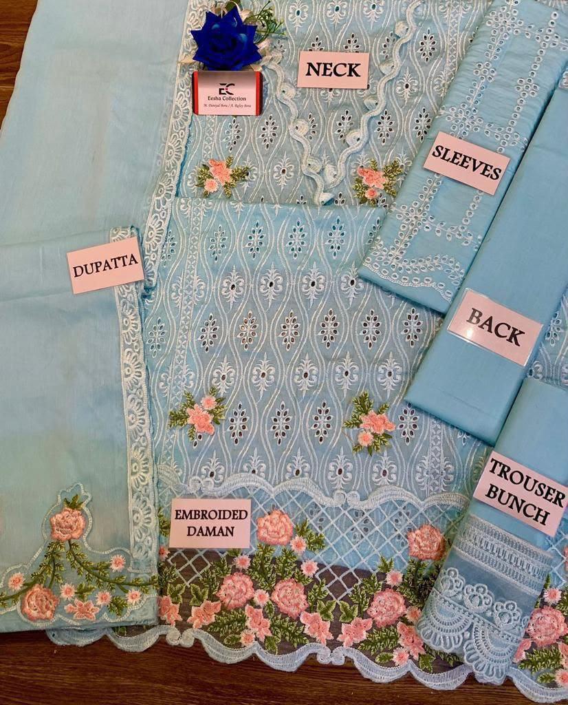Eesha Collection Premium Embroidered Chikankari Style Ladies Suit - Image 3