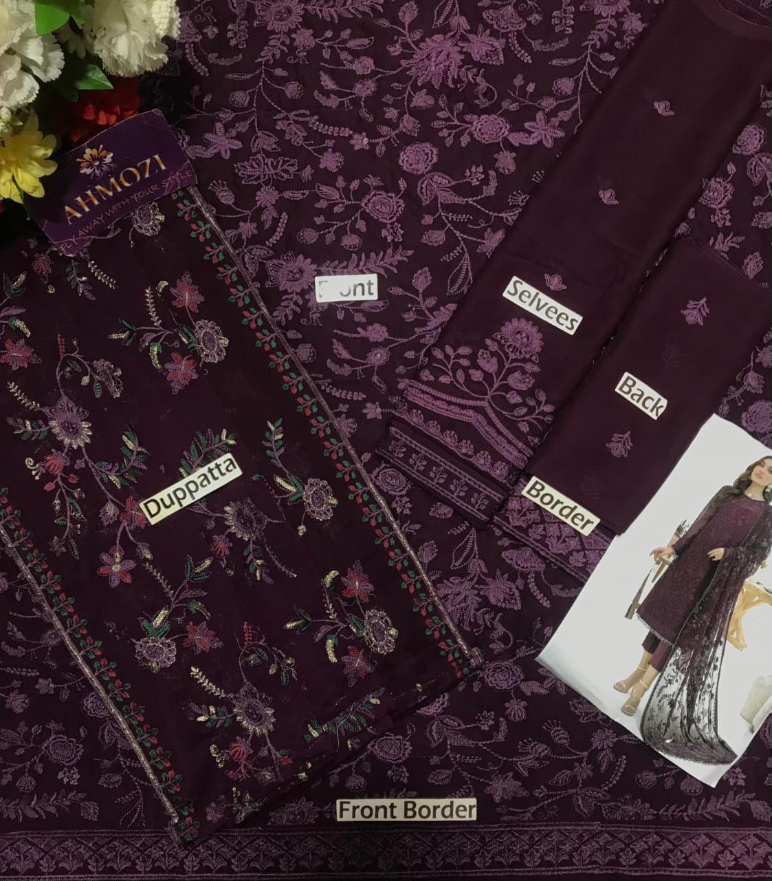 AHMOZI Premium Embroidered Cotton Suit - Image 5