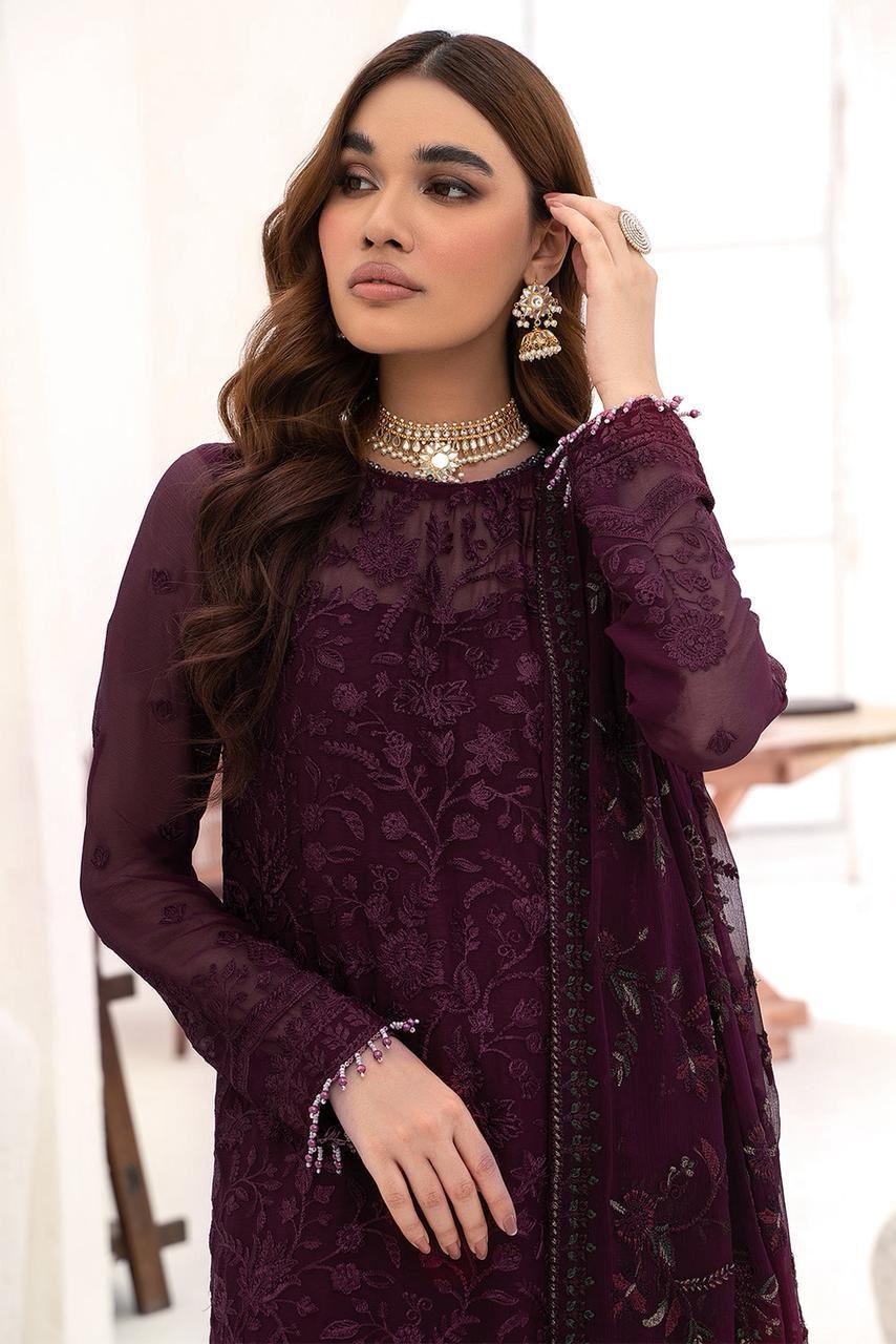 AHMOZI Premium Embroidered Cotton Suit