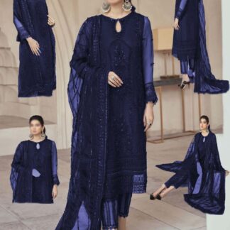 Elaff Premium Embroidered Organza Chikankari Suit