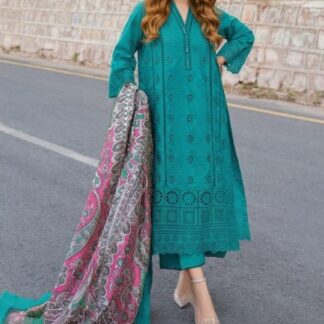 IZNIK Premium Embroidered Lawn 3-Piece Suit with Digital Print Dupatta