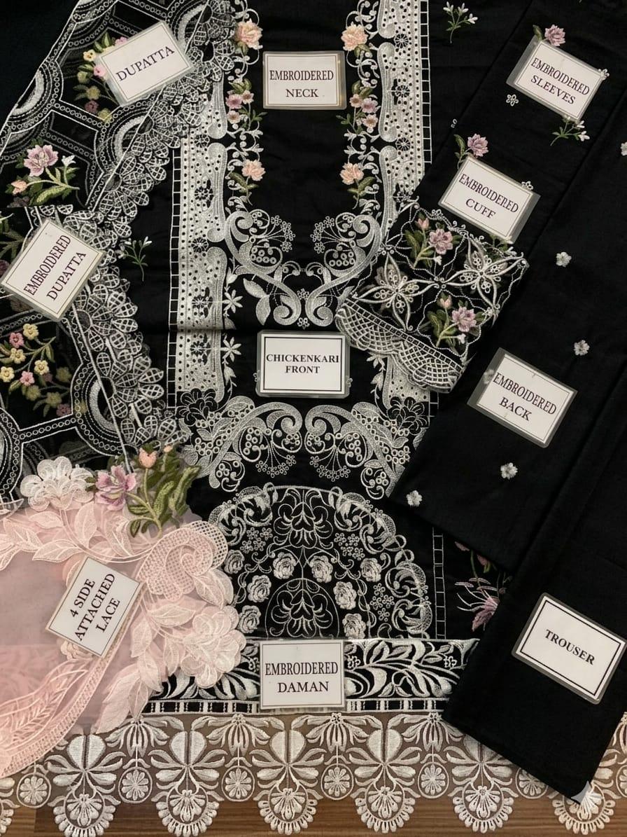 Elaff Premium Chikankari Embroidered Cotton Suit - Image 5