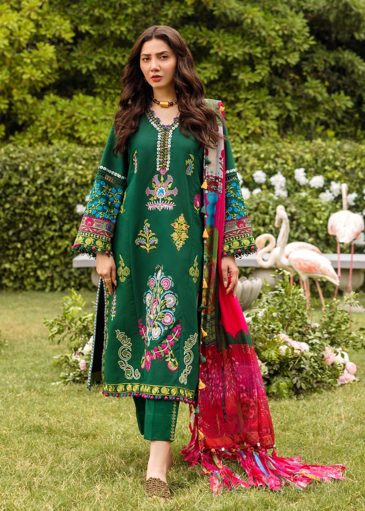SADAFA PARWAD KHAN Premium Embroidered Cotton Chikankari Suit - Brand & Collection Identity: SADAFA PARWAD KHAN Premium