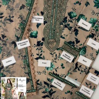 Jawwad Bora Luxury Embroidered Floral Suit with Chiffon Dupatta - 
    Brand & Collection Identity: