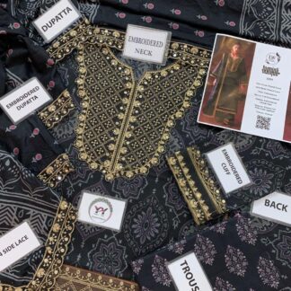 DW Humholi Premium Embroidered Lawn Suit - Brand & Collection Identity: Discover unparalleled elegance from