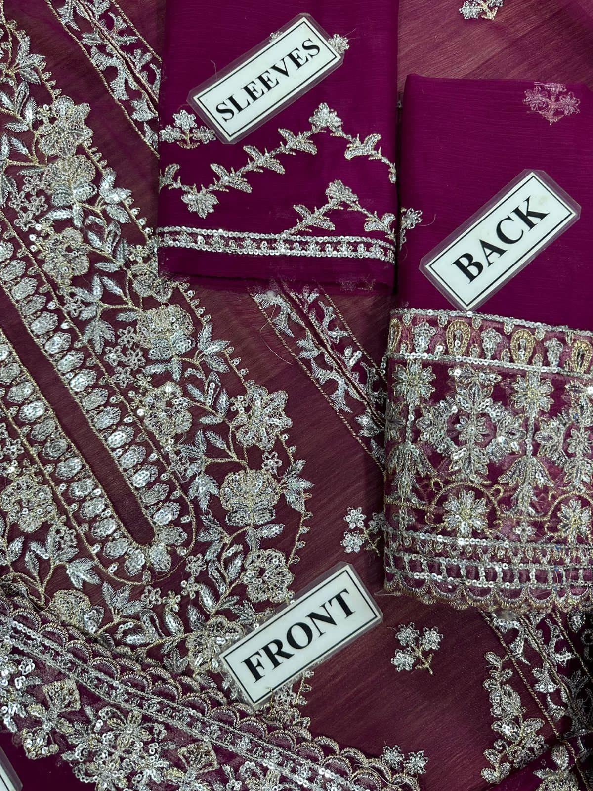 Luxury Embroidered Net Suit with Intricate Sequin Work - Image 2