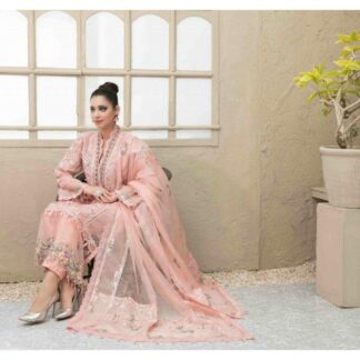 Premium Embroidered Organza Luxury Suit