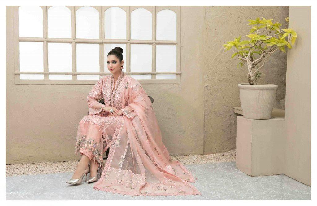 Premium Embroidered Organza Luxury Suit