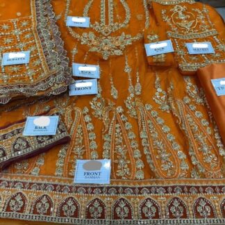 Opulent Embroidered Organza Formal Suit