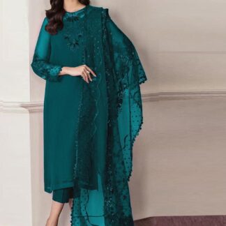 Exquisite Embroidered Chiffon 3-Piece Ladies Suit