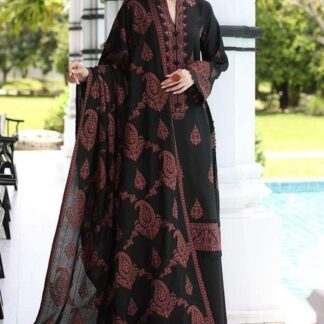 Bareeze Premium Embroidered Lawn Chiffon Suit