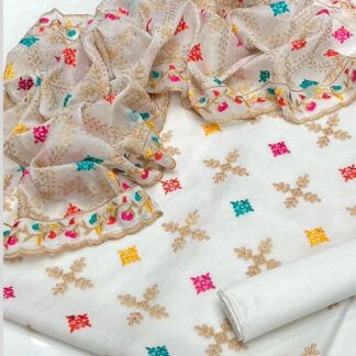 Elafa Premium Embroidered Cotton Chikankari Suit -
Brand & Collection Identity: ELAFA Premium Collection, offering