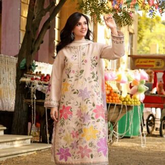 Aneela's Premium Embroidered Lawn Suit with Digital Printed Dupatta