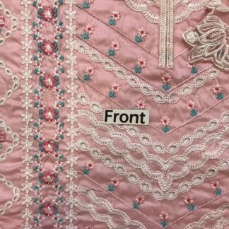 AHIMOZI Premium Embroidered Cotton Chikankari Suit with Digital Organza Dupatta