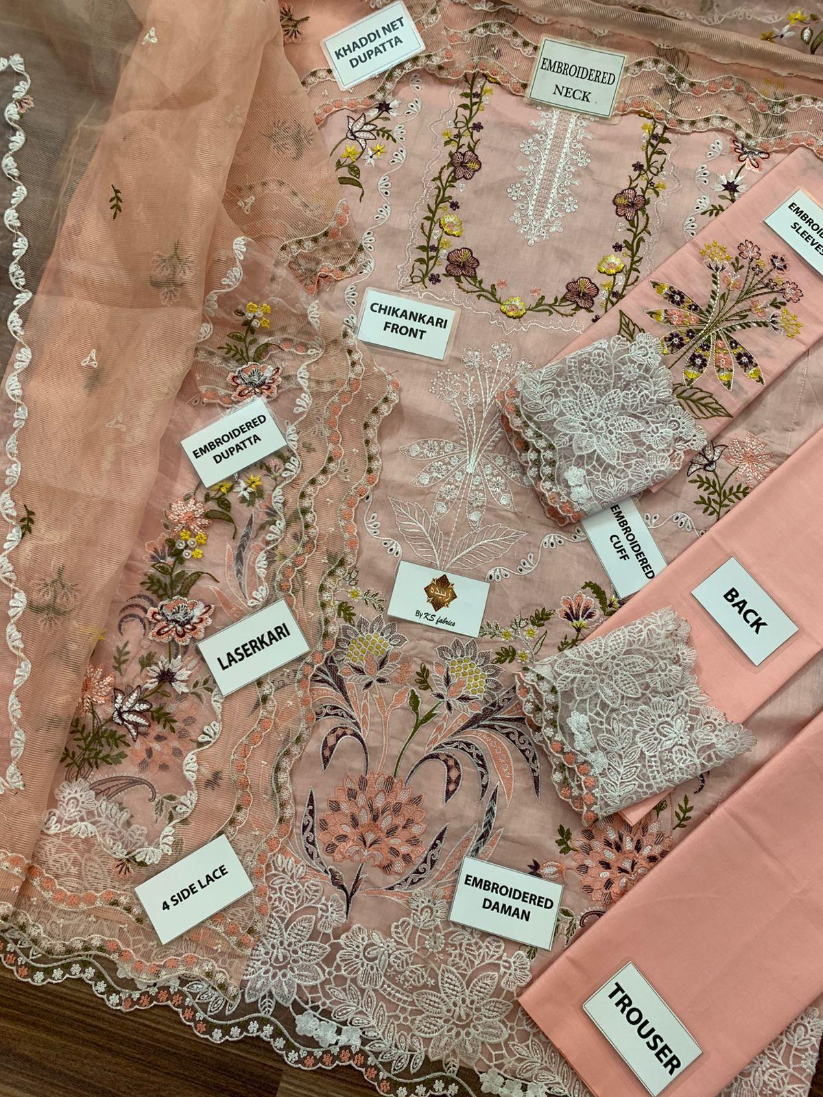 RS Fabrics Premium Embroidered Chikankari Suit - Image 11