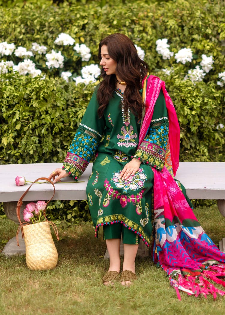 SADAFA PARWAD KHAN Premium Embroidered Cotton Chikankari Suit - Image 2