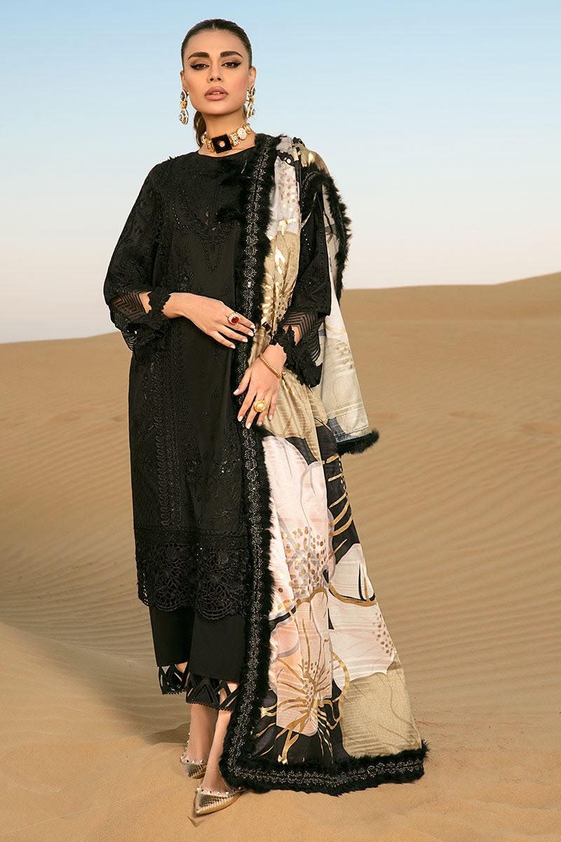 Al-Nisa Premium Embroidered Lawn Suit with Silk Digital Printed Dupatta - Image 2