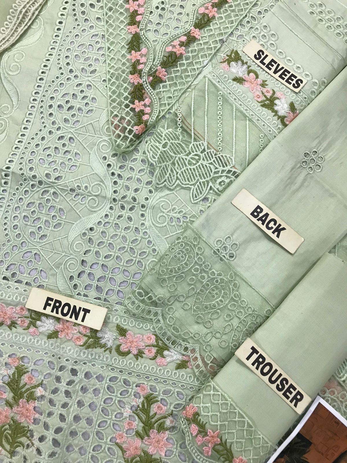 Elafi Premium Embroidered Cotton Chikankari Suit - Image 3