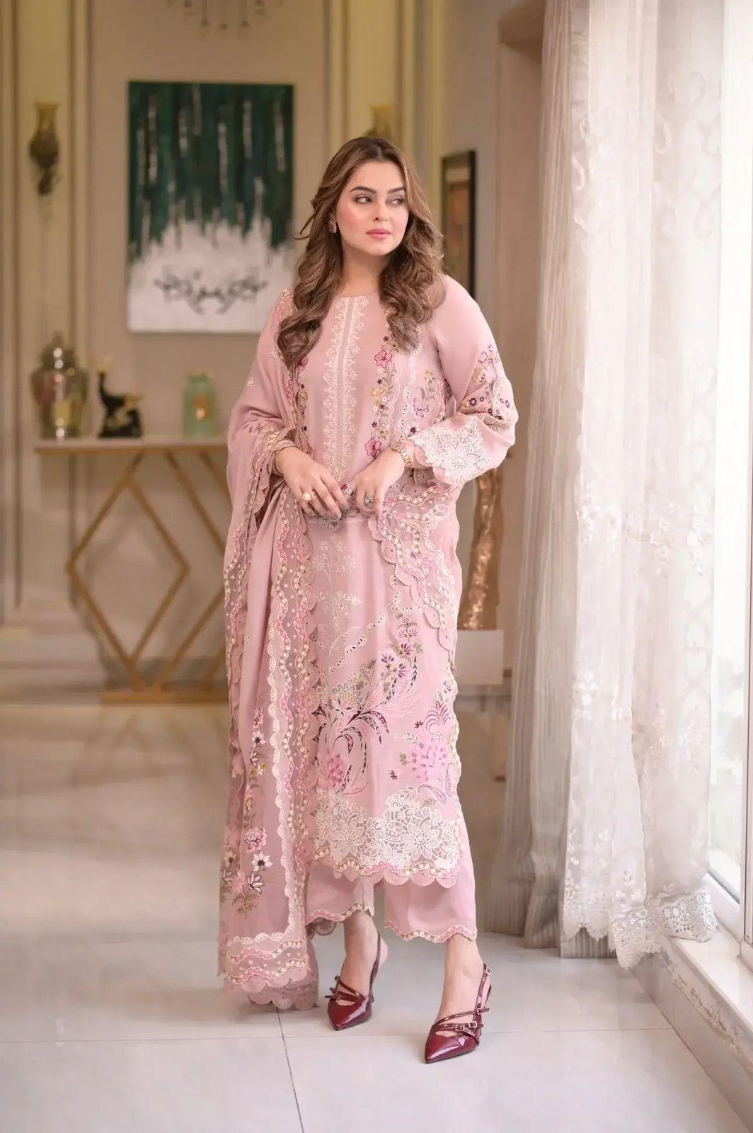RS Fabrics Premium Embroidered Chikankari Suit - Image 3
