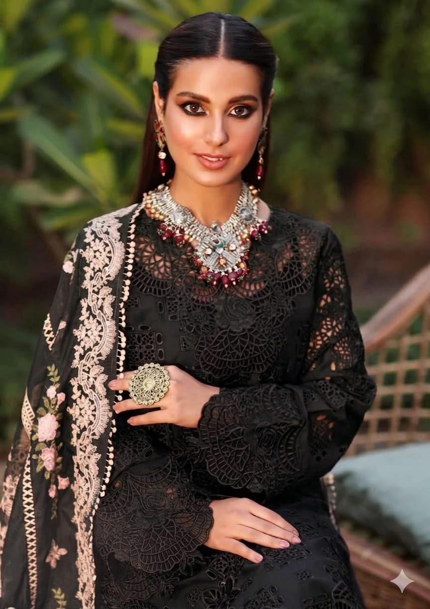 Heer Premium Embroidered Lawn Cotton Chikankari Suit - Image 3
