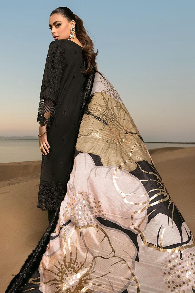 Al-Nisa Premium Embroidered Lawn Suit with Silk Digital Printed Dupatta - Image 3