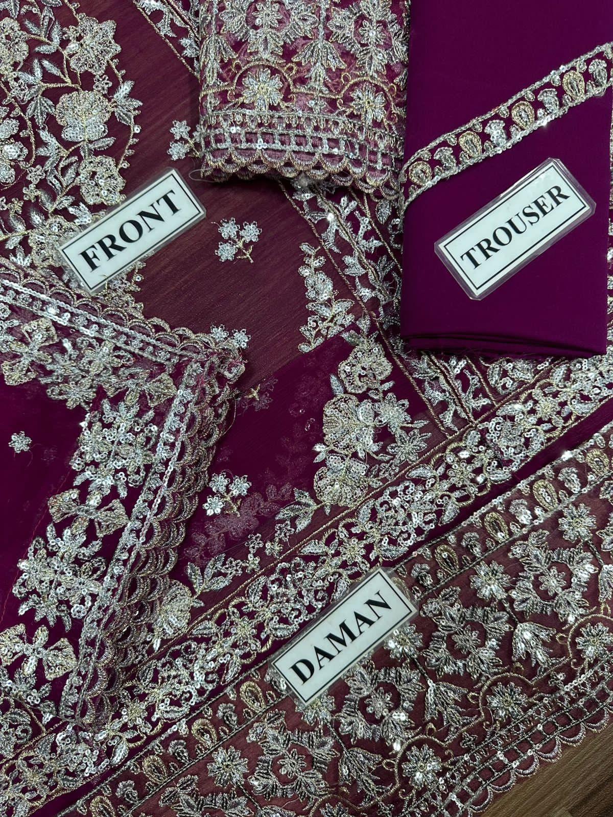 Luxury Embroidered Net Suit with Intricate Sequin Work - Image 5
