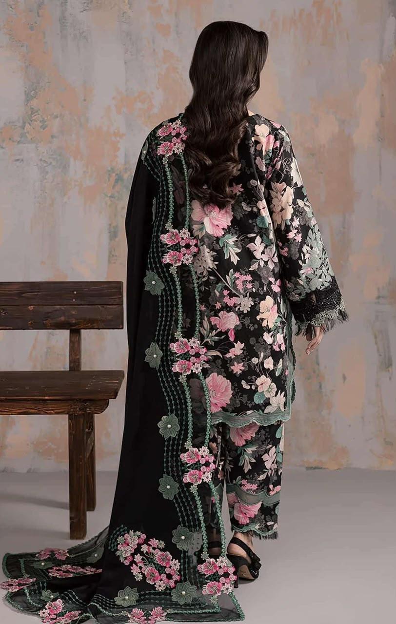 Jawwad Bora Premium Embroidered Cotton Chikankari Suit - Image 4