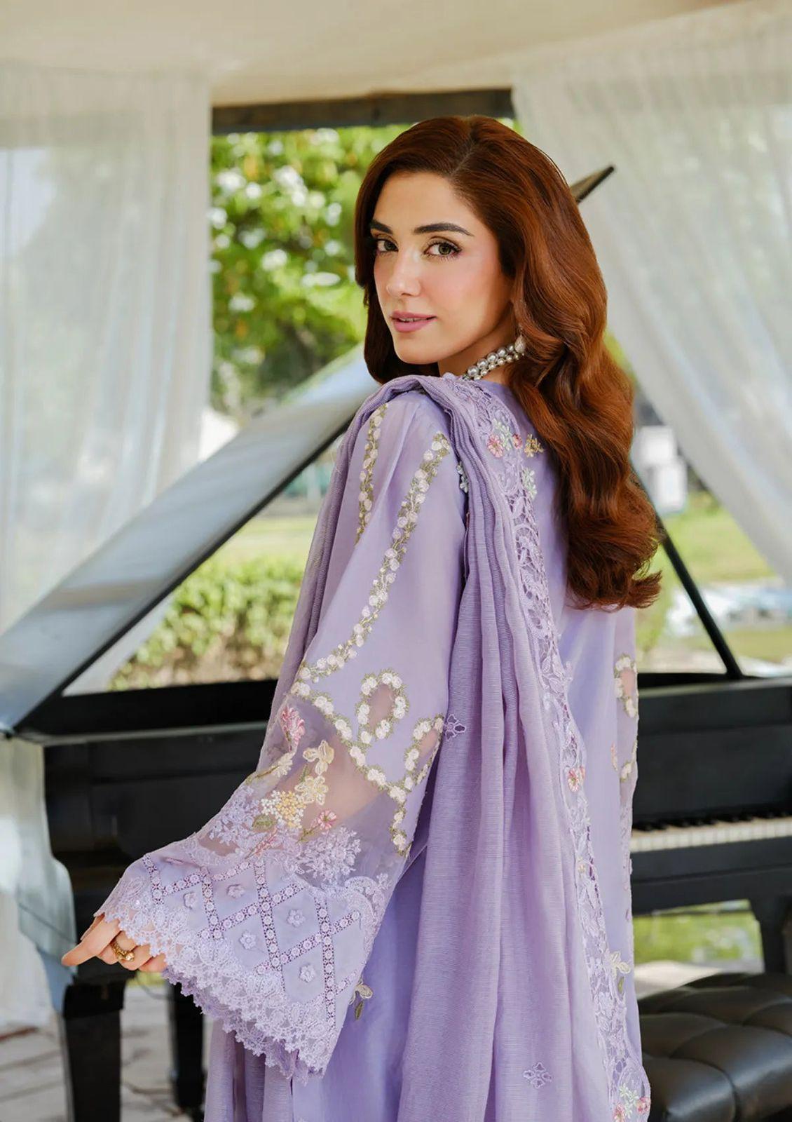 RS FABRICS Luxury Laserkari & Embroidered Khaddi Net Suit - Image 4