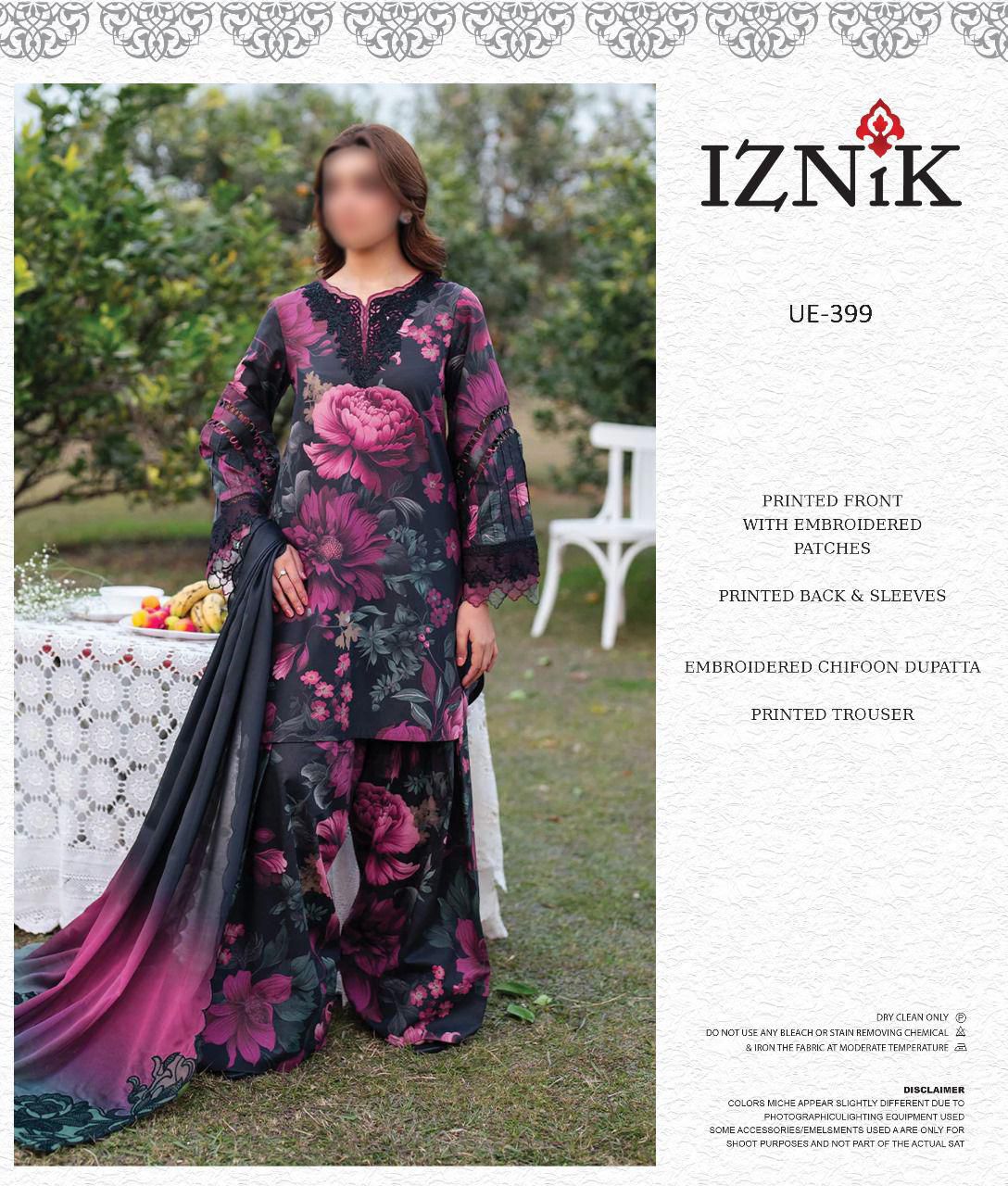 Elaff Premium Embroidered Cotton Chikankari Suit - Image 3