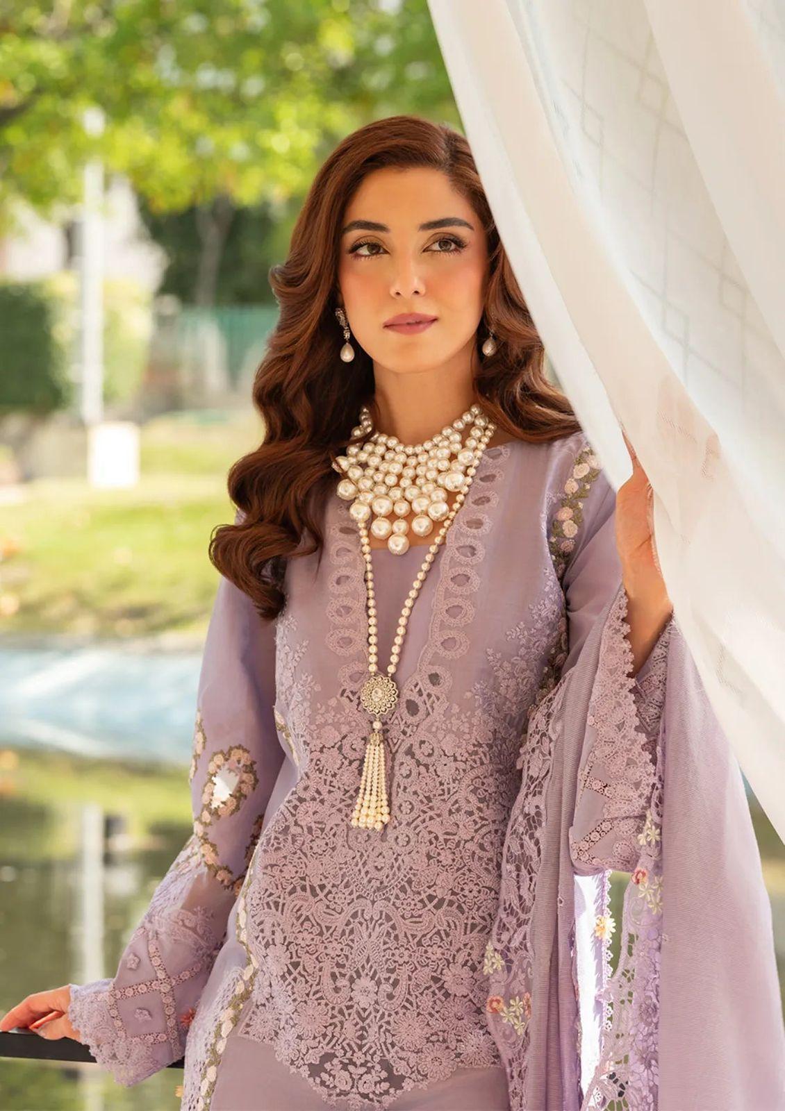 RS FABRICS Luxury Laserkari & Embroidered Khaddi Net Suit - Image 5